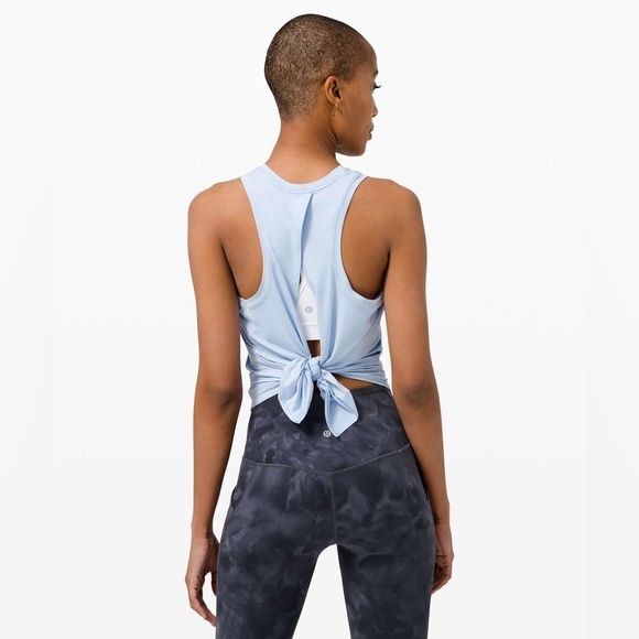 Lululemon Tied To Be Tank - Wrap Tank Top - Light Blue - Size 6 - Picture 1 of 6